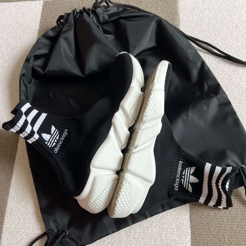 Balenciaga x Adidas Originals Speed Sneakers 'Black White' 36 - Picture 7 of 10